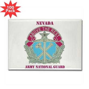 NVARNG - M01 - 01 - DUI - Nevada Army National Guard with Text Rectangle Magnet (100 pack)