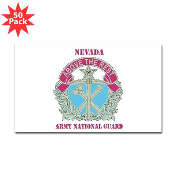 NVARNG - M01 - 01 - DUI - Nevada Army National Guard with Text Sticker (Rectangle 50 pk)