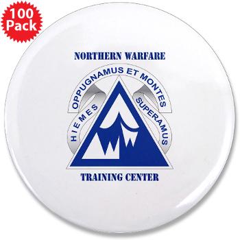 NWTC - M01 - 01 - Northern Warfare Training Center (NWTC) with Text - 3.5" Button (100 pack)