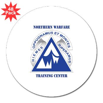 NWTC - M01 - 01 - Northern Warfare Training Center (NWTC) with Text - 3" Lapel Sticker (48 pk)