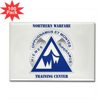 NWTC - M01 - 01 - Northern Warfare Training Center (NWTC) with Text - Rectangle Magnet (100 pack)