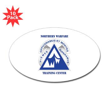 NWTC - M01 - 01 - Northern Warfare Training Center (NWTC) with Text - Sticker (Oval 10 pk)