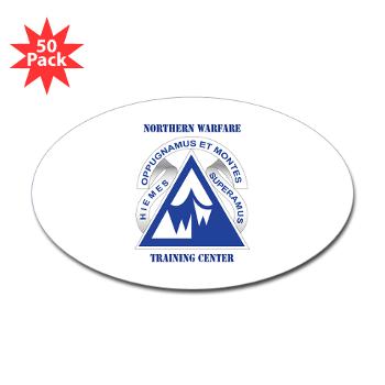 NWTC - M01 - 01 - Northern Warfare Training Center (NWTC) with Text - Sticker (Oval 50 pk)