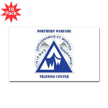 NWTC - M01 - 01 - Northern Warfare Training Center (NWTC) with Text - Sticker (Rectangle 10 pk)