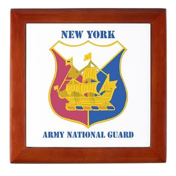 NYARNG - M01 - 03 - DUI - New York Army National Guard With Text - Keepsake Box