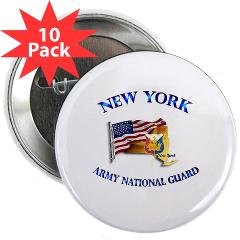 NYARNG - M01 - 01 - DUI - New York Army National Guard with Flag 2.25" Button (10 pack)