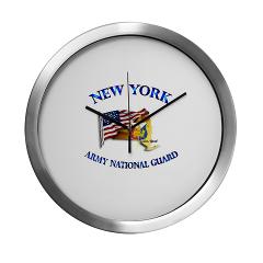 NYARNG - M01 - 03 - DUI - New York Army National Guard with Flag Modern Wall Clock