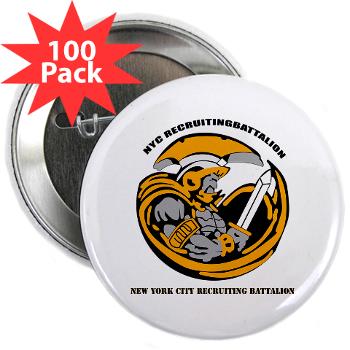 NYCRB - M01 - 01 - DUI - New York City Recruiting Battalion with Text 2.25" Button (100 pack)