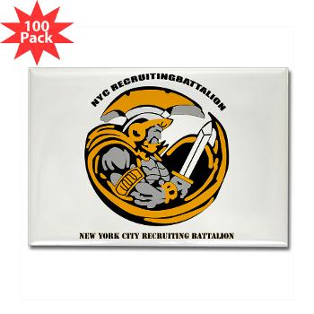 NYCRB - M01 - 01 - DUI - New York City Recruiting Battalion with Text Rectangle Magnet (100 pack) - Click Image to Close