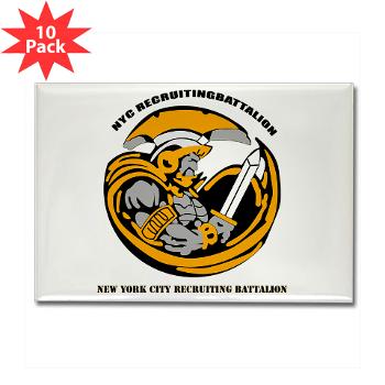 NYCRB - M01 - 01 - DUI - New York City Recruiting Battalion with Text Rectangle Magnet (10 pack)