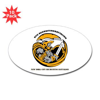 NYCRB - M01 - 01 - DUI - New York City Recruiting Battalion with Text Sticker (Oval 10 pk)