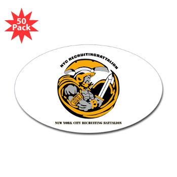 NYCRB - M01 - 01 - DUI - New York City Recruiting Battalion with Text Sticker (Oval 50 pk)