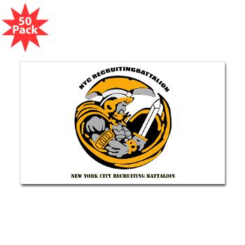 NYCRB - M01 - 01 - DUI - New York City Recruiting Battalion with Text Sticker (Rectangle 50 pk)