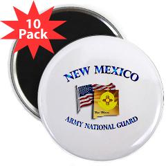 NewMexicoARNG - M01 - 01 - DUI - New Mexico Army National Guard with Flag 2.25" Magnet (10 pack)