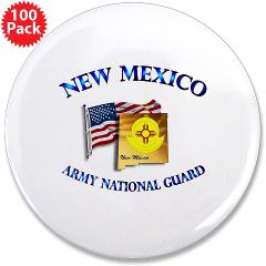 NewMexicoARNG - M01 - 01 - DUI - New Mexico Army National Guard with Flag 3.5" Button (100 pack)