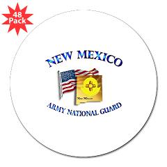 NewMexicoARNG - M01 - 01 - DUI - New Mexico Army National Guard with Flag 3" Lapel Sticker (48 pk) - Click Image to Close