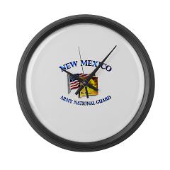 NewMexicoARNG - M01 - 03 - DUI - New Mexico Army National Guard with Flag Large Wall Clock