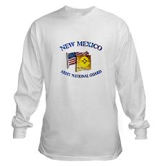 NewMexicoARNG - A01 - 03 - DUI - New Mexico Army National Guard with Flag Long Sleeve T-Shirt - Click Image to Close