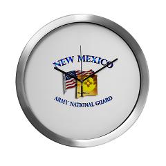 NewMexicoARNG - M01 - 03 - DUI - New Mexico Army National Guard with Flag Modern Wall Clock