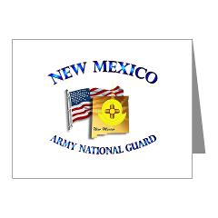 NewMexicoARNG - M01 - 02 - DUI - New Mexico Army National Guard with Flag Note Cards (Pk of 20)
