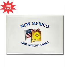 NewMexicoARNG - M01 - 01 - DUI - New Mexico Army National Guard with Flag Rectangle Magnet (100 pack)
