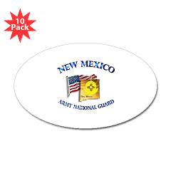 NewMexicoARNG - M01 - 01 - DUI - New Mexico Army National Guard with Flag Sticker (Oval 10 pk) - Click Image to Close