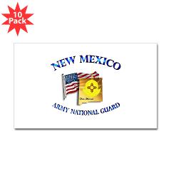 NewMexicoARNG - M01 - 01 - DUI - New Mexico Army National Guard with Flag Sticker (Rectangle 10 pk)