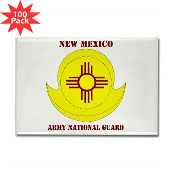 NewMexicoARNG - M01 - 01 - DUI - New Mexico Army National Guard with text Rectangle Magnet (100 pack) - Click Image to Close