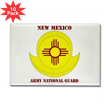 NewMexicoARNG - M01 - 01 - DUI - New Mexico Army National Guard with text Rectangle Magnet (10 pack) - Click Image to Close