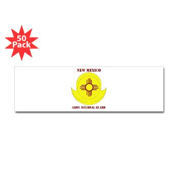 NewMexicoARNG - M01 - 01 - DUI - New Mexico Army National Guard with text Sticker (Bumper 50 pk)