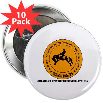 OCRB - M01 - 01 - DUI - Oklahoma City Recruiting Bn with Text - 2.25" Button (10 pack) - Click Image to Close