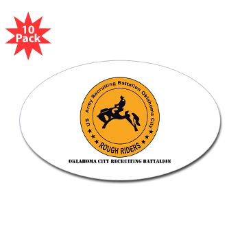OCRB - M01 - 01 - DUI - Oklahoma City Recruiting Bn with Text - Sticker (Oval 10 pk)
