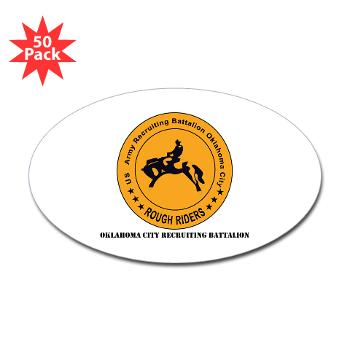 OCRB - M01 - 01 - DUI - Oklahoma City Recruiting Bn with Text - Sticker (Oval 50 pk)