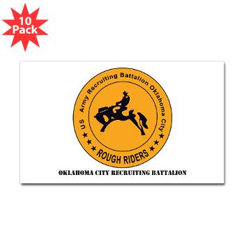 OCRB - M01 - 01 - DUI - Oklahoma City Recruiting Bn with Text - Sticker (Rectangle 10 pk) - Click Image to Close