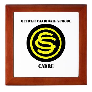 OCSC - M01 - 03 - DUI - Officer Candidate School - Cadre with Text Keepsake Box