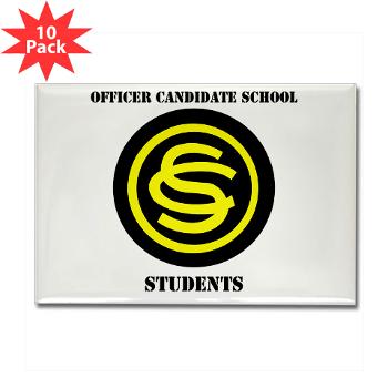 OCSS - M01 - 01 - DUI - Officer Candidate School - Students with Text Rectangle Magnet (10 pack)