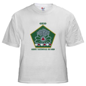 OHARNG - A01 - 04 - DUI - Ohio Army National Guard with text - White t-Shirt