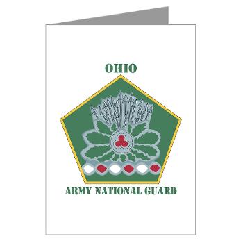 OHARNG - M01 - 02 - DUI - Ohio Army National Guard with text Greeting Cards (Pk of 10)