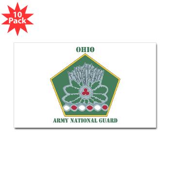 OHARNG - M01 - 01 - DUI - Ohio Army National Guard with text Sticker (Rectangle 10 pk)