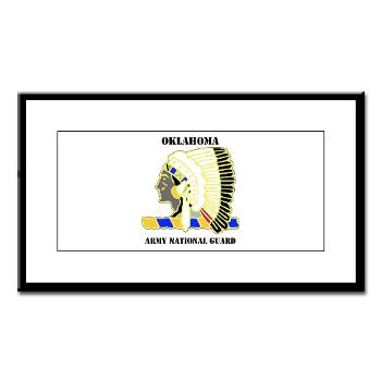 OKLAHOMAARNG - M01 - 02 - DUI - Oklahoma Army National Guard with text - Small Framed Print
