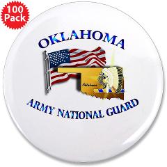 OKLAHOMAARNG - M01 - 01 - Oklahoma Army National Guard - 3.5" Button (100 pack)