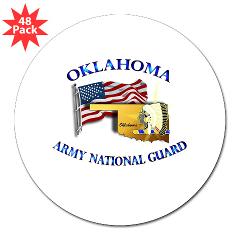 OKLAHOMAARNG - M01 - 01 - Oklahoma Army National Guard - 3" Lapel Sticker (48 pk)