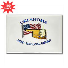 OKLAHOMAARNG - M01 - 01 - Oklahoma Army National Guard - Rectangle Magnet (100 pack)