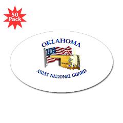 OKLAHOMAARNG - M01 - 01 - Oklahoma Army National Guard - Sticker (Oval 50 pk)