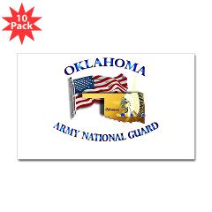 OKLAHOMAARNG - M01 - 01 - Oklahoma Army National Guard - Sticker (Rectangle 10 pk)