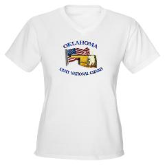 OKLAHOMAARNG - A01 - 04 - Oklahoma Army National Guard - Women's V-Neck T-Shirt