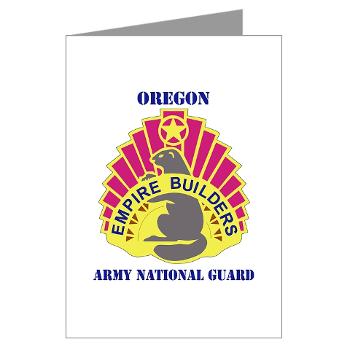 OREGONARNG - M01 - 02 - DUI - Oregon Army National Guard With Text - Greeting Cards (Pk of 10)