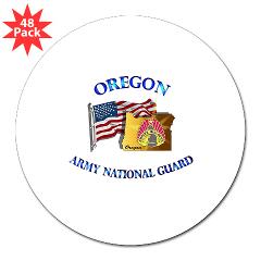 OREGONARNG - M01 - 01 - Oregon Army National Guard 3" Lapel Sticker (48 pk)