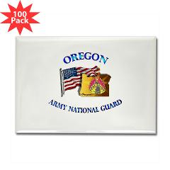 OREGONARNG - M01 - 01 - Oregon Army National Guard Rectangle Magnet (100 pack)