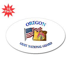 OREGONARNG - M01 - 01 - Oregon Army National Guard Sticker (Oval 10 pk) - Click Image to Close